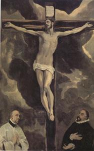 El Greco Christ on the Cross Adored by Two Donors (mk05) China oil painting art